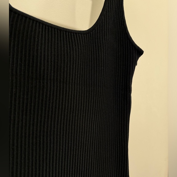 Princess Polly black tank dress with a ribbed texture - Picture 2 of 4